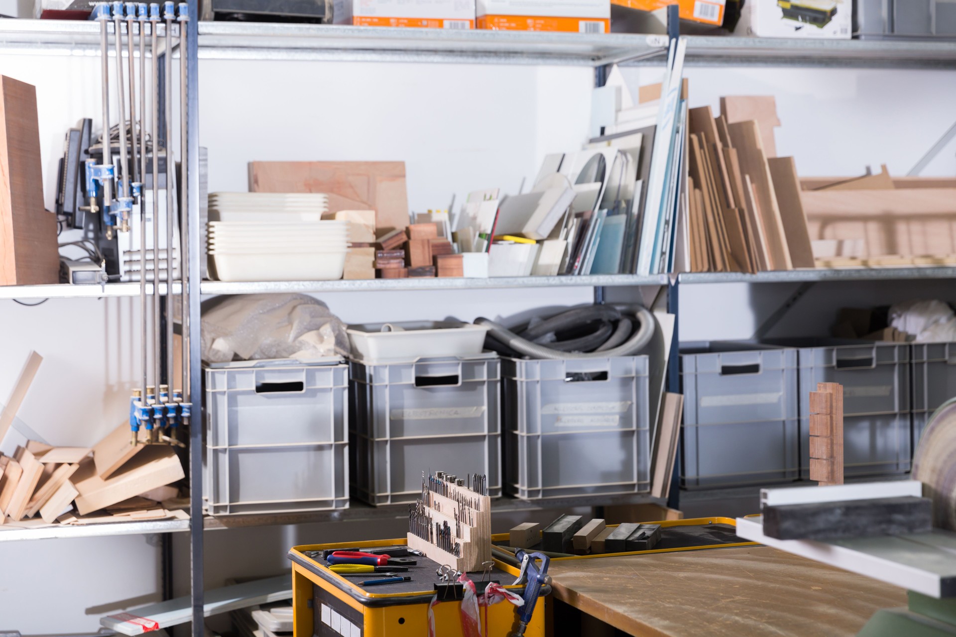 Workroom in office of architectural modeling